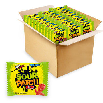 SOUR PATCH KIDS Soft & Chewy Candy  Bulk Christmas Candy Stocking Stuffers  140 Snack Packs