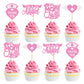 Ercadio 24Pcs Nurse Cupcake Toppers Nursing School Graduation Cupcake Picks Thank You Mom is An Angee for Medical Nurse Themed B