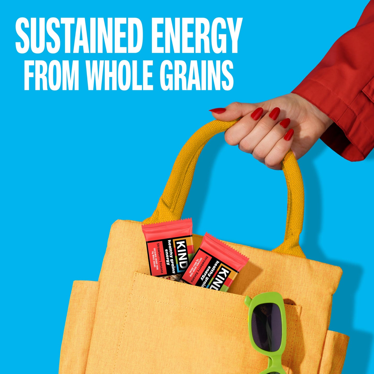 KIND Healthy Grains Energy Bars, Strawberry Banana, Gluten Free, 19g Whole Grains, 5 Count, 7.1oz