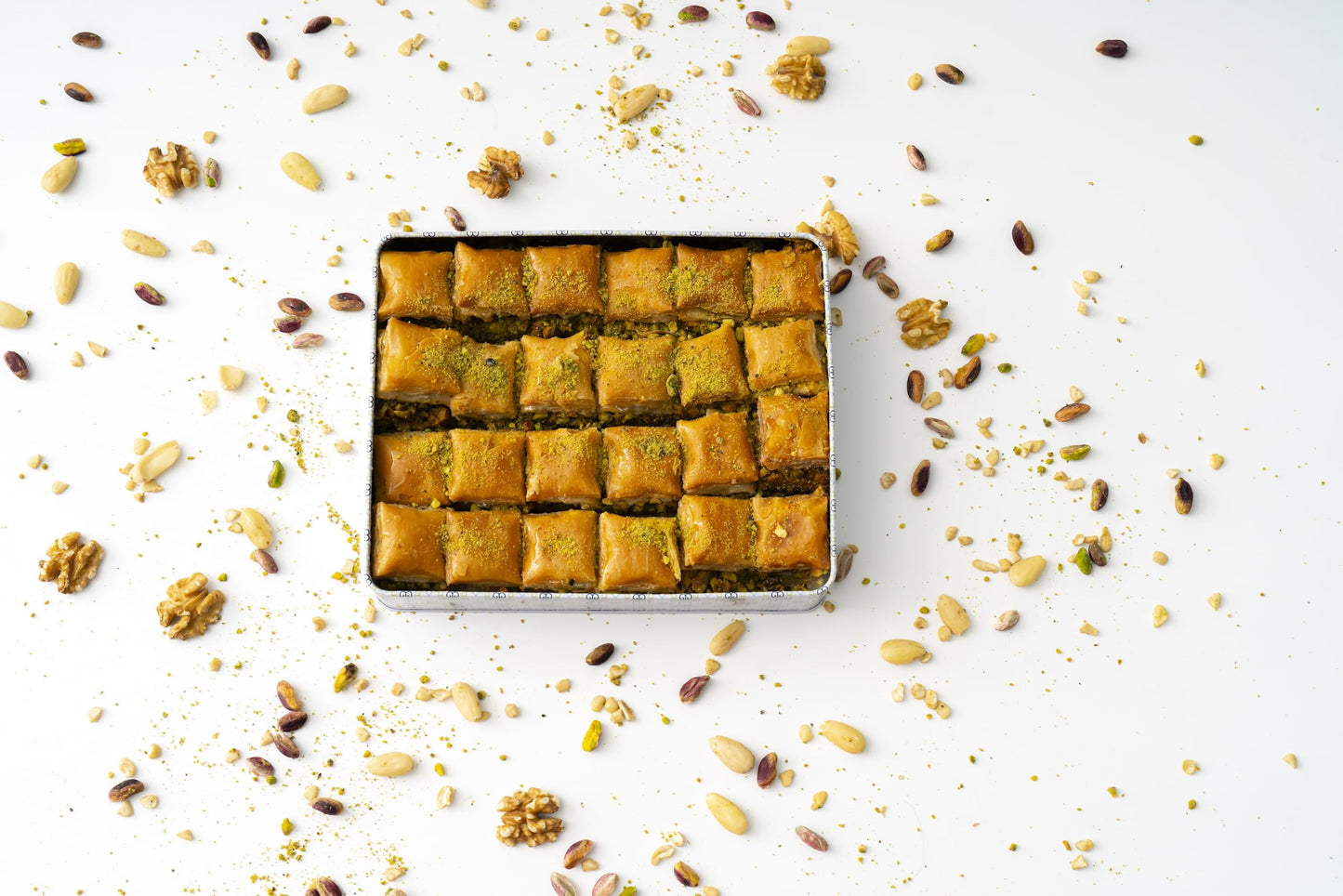Al Bohsali 1870-24 Piece Premium Pistachio Baklava Pastries