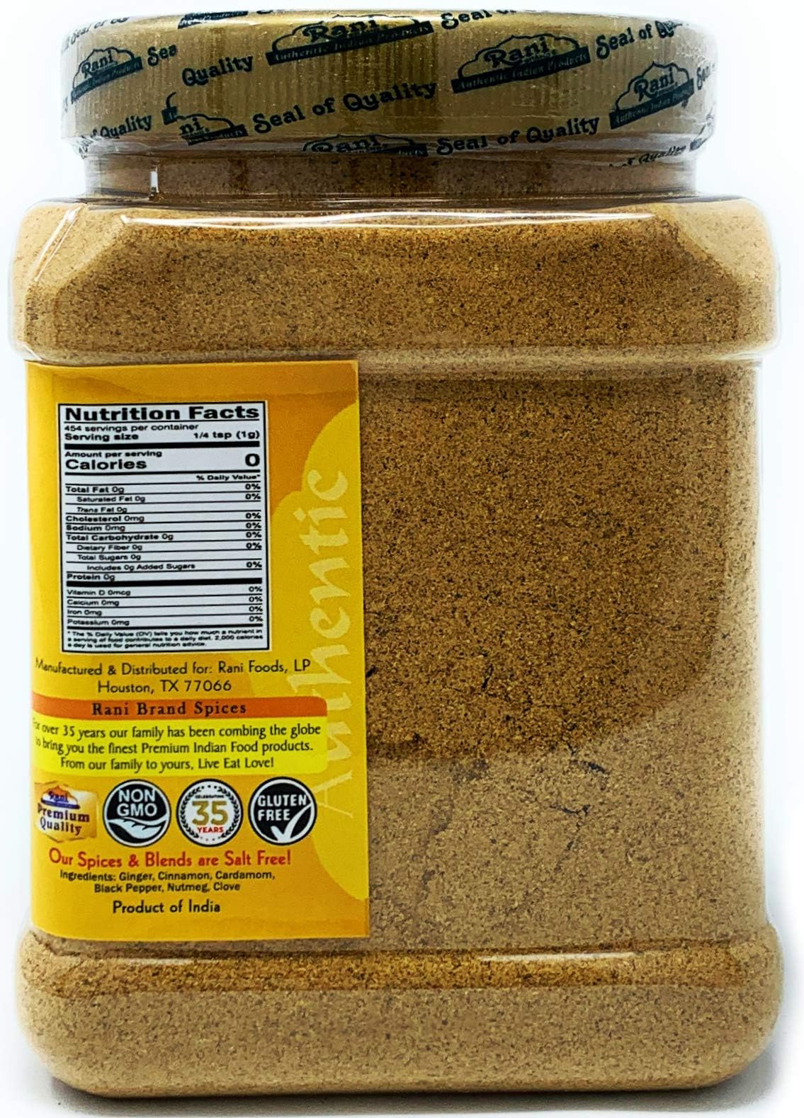 Rani Tea (Chai) Masala Indian Spice Blend 16Oz (1Lb) 454G Bulk Pet Jar, Pack Of 6 ~ All Natural | Vegan | Gluten Friendly | Salt