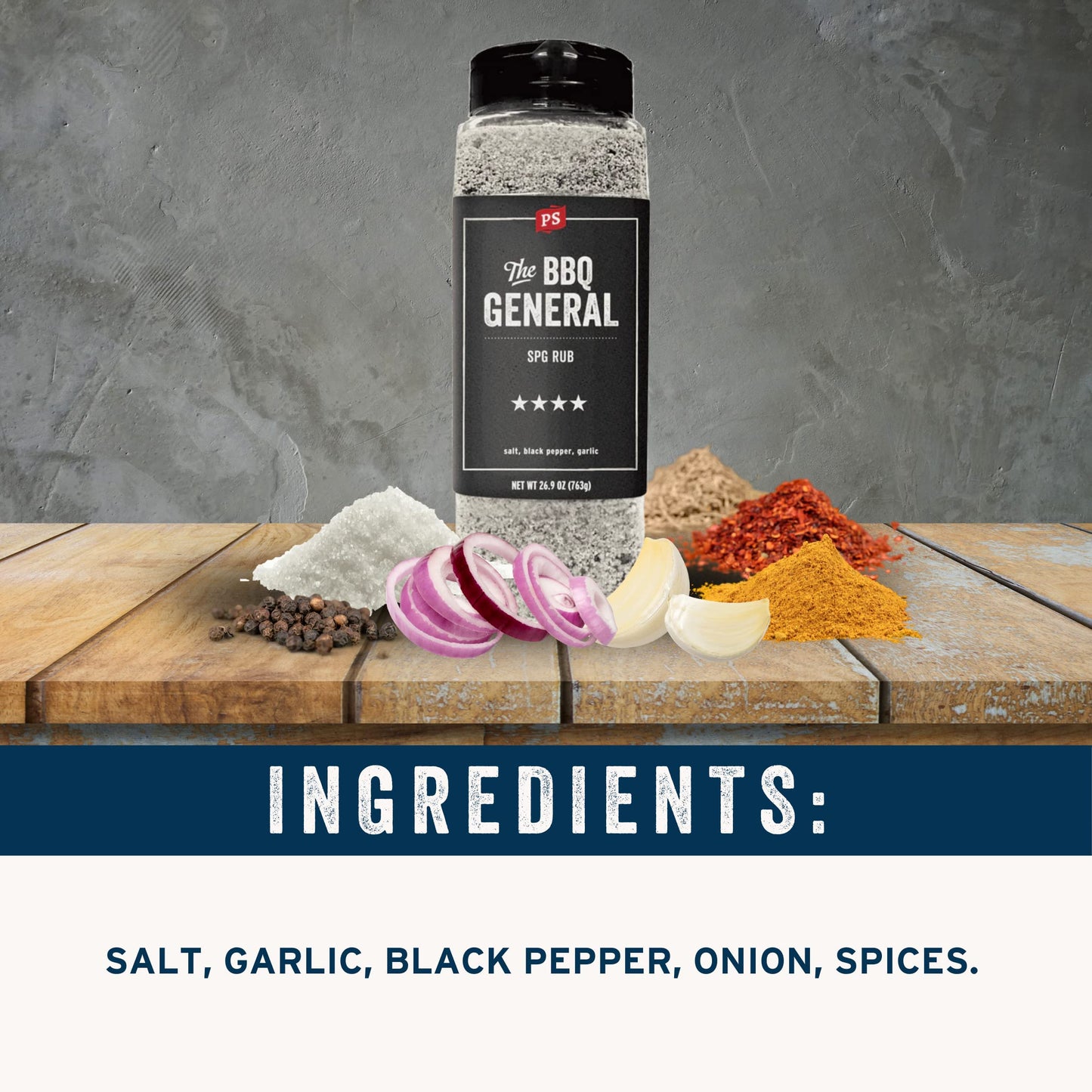 PS Seasoning BBQ General SPG All-Purpose Seasoning & Rub 26.9oz