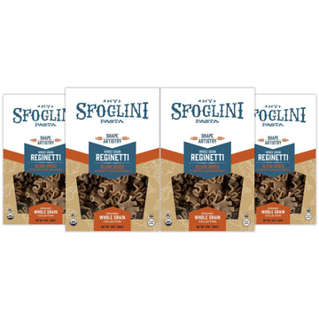 Sfoglini Organic Whole Grain Pasta Variety Pack, Whole Grain Radiators & Whole Grain Reginetti, 4 Count