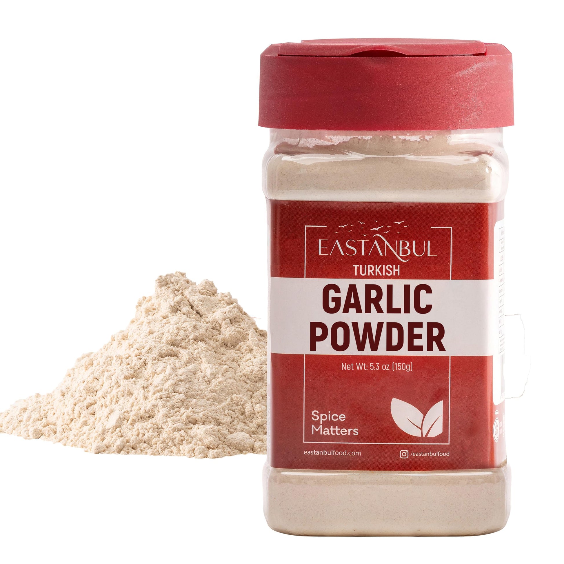 Eastanbul Fine Garlic Powder, 5.3oz, Premium Turkish Garlic Powder Fine, 100% Natural, Finely Ground Non-Granulated, Flavor Enha