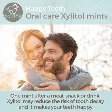 Xylitol Mints For Oral Care - Peppermint Flavor, 100% Xylitol Sweetened, Sugar Free Candy, Happy Teeth Dental Mints From Finland