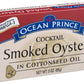 Crown Prince Smoked Oysters in Cottonseed Oil, 3 Ounce Cans, Pack of 12