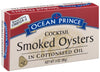 Crown Prince Smoked Oysters in Cottonseed Oil, 3 Ounce Cans, Pack of 12