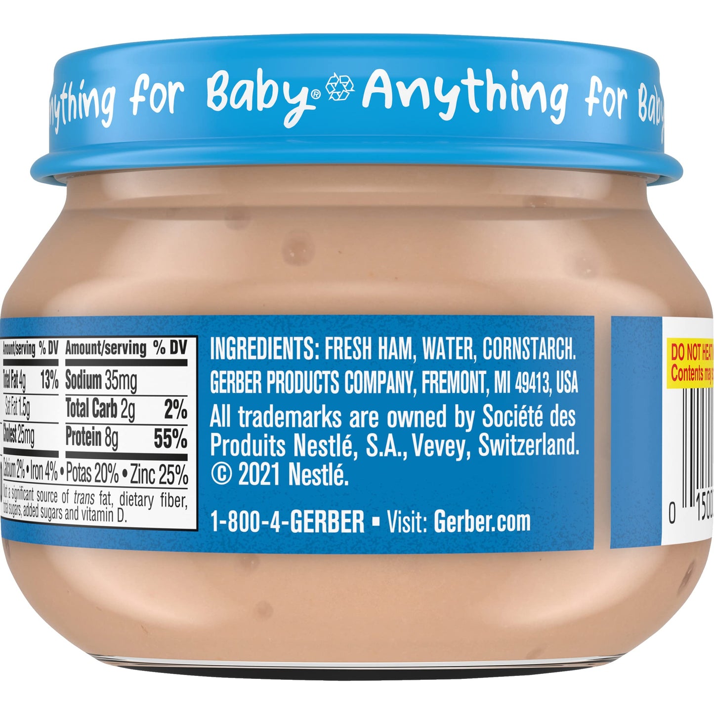 Gerber Purees 2Nd Foods, Ham & Gravy, 2.5 Ounce Jars (Pack Of 20)