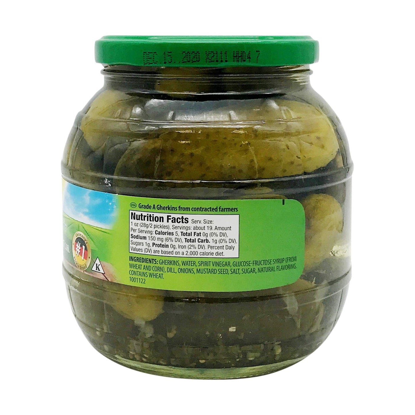 Khne, Barrel Gherkins, 35.9 Ounce (Pack of 6)