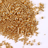 Gold Pearl Sprinkles For Cake Decorating, Gold Pearl Metallic Rod Mix, 4.23 Oz Gold Sprinkles For Cupcakes, Ice Cream, Cookies,