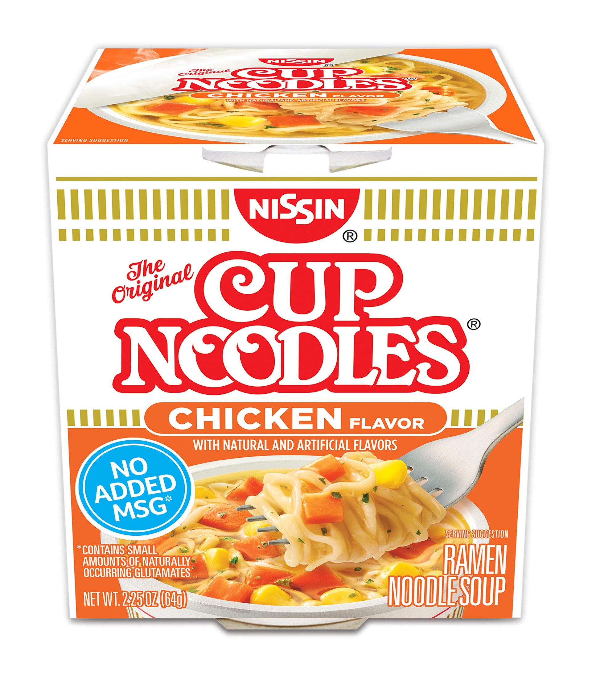 Nissin Cup Noodles Chicken Flavor Soup 2.25 Oz (Pack Of 12)