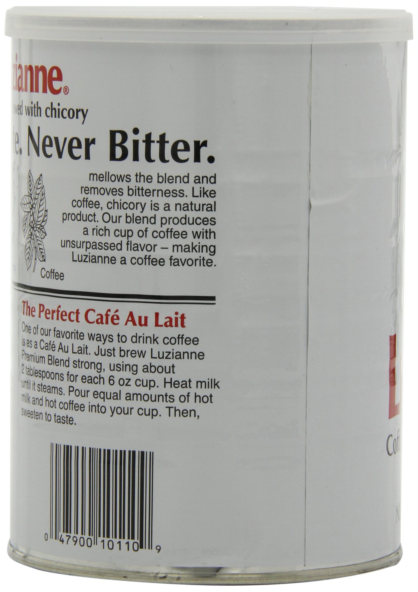 Luzianne Ground Coffee & Chicory, Premium Blend, 16oz Canister, Pack of 3
