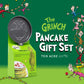 Ten Acre Gifts Dr Seuss The Grinch Pancake Mix and Pan Gift Set, Easy Instant Baking Mix with Round Frying Pan and Green Food Co