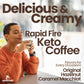 Rapid Fire Instant Keto Coffee Mix, Hazelnut Flavor, 7.93 Ounce, 15 Servings, Fair Trade, Grass Fed Butter, MCTs, Brown
