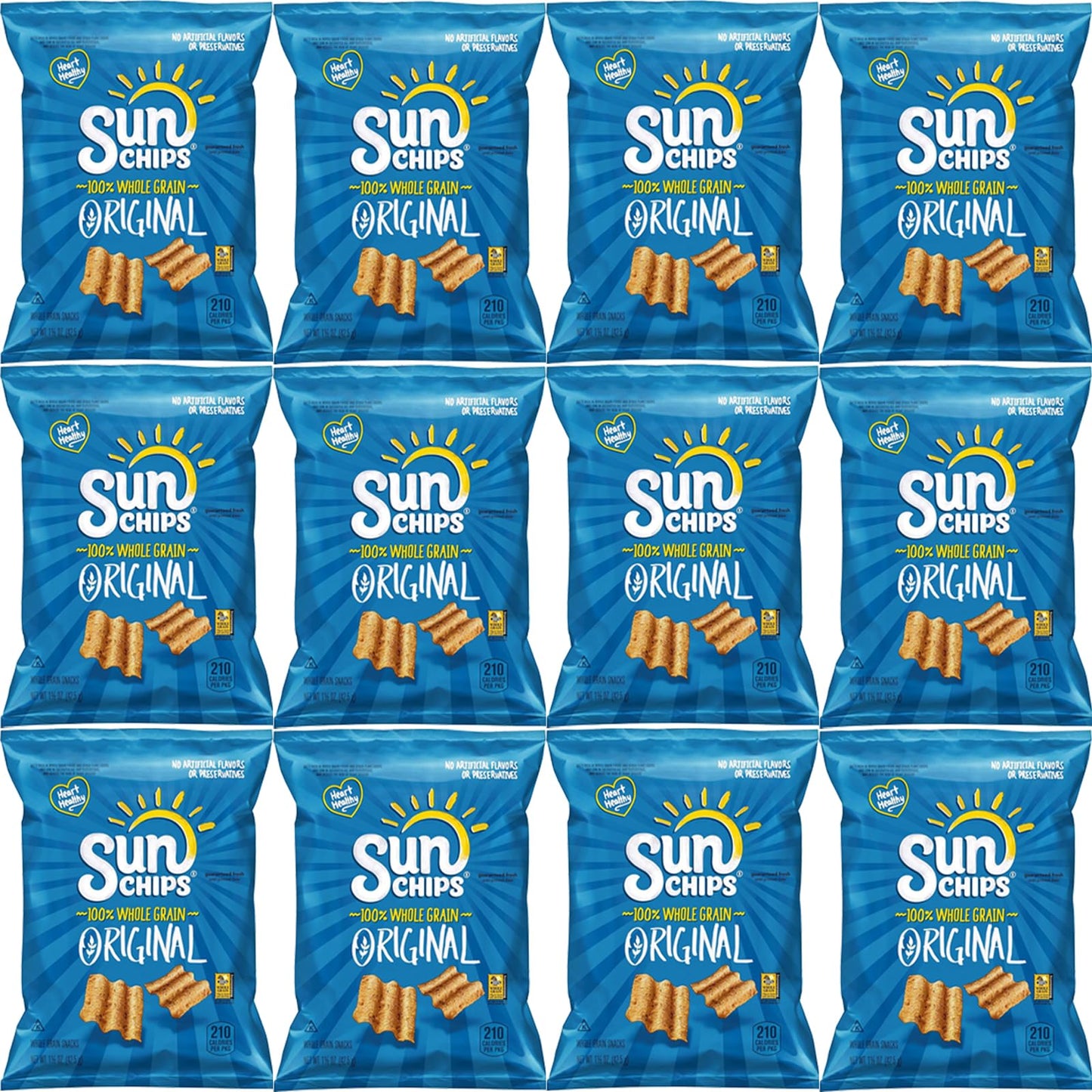 Sunchips Original Multigrain Snack, 1.5 Oz Bags (Pack Of 12) Bundled By Shoppyway