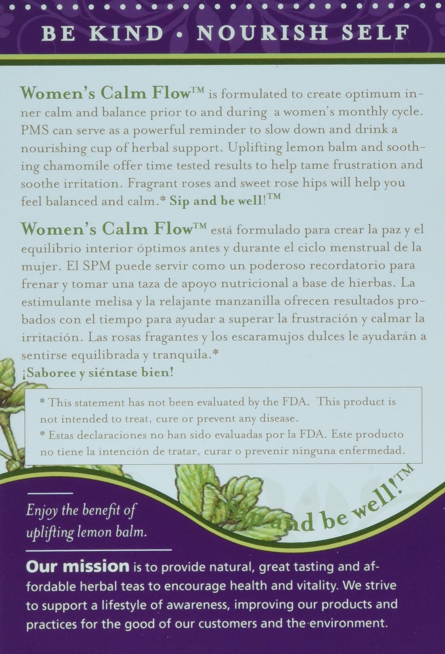 Lifestyle Awareness Calm Flow Tea, Caffeine Free, Lemon Balm, Pack of 6, Model LYVUPQM