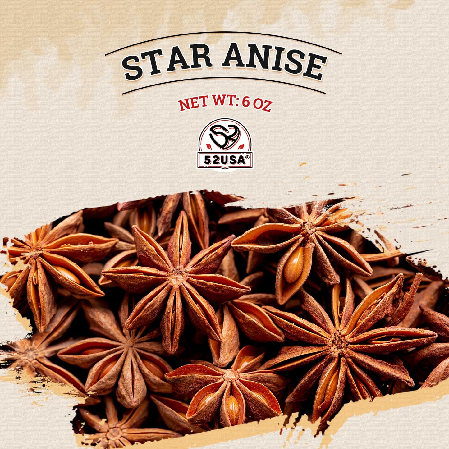 52Usa Star Anise, 6Oz - Whole Dried Star Anise Pods In Bottle, Aromatic Spice For Cooking, Baking, And Teas
