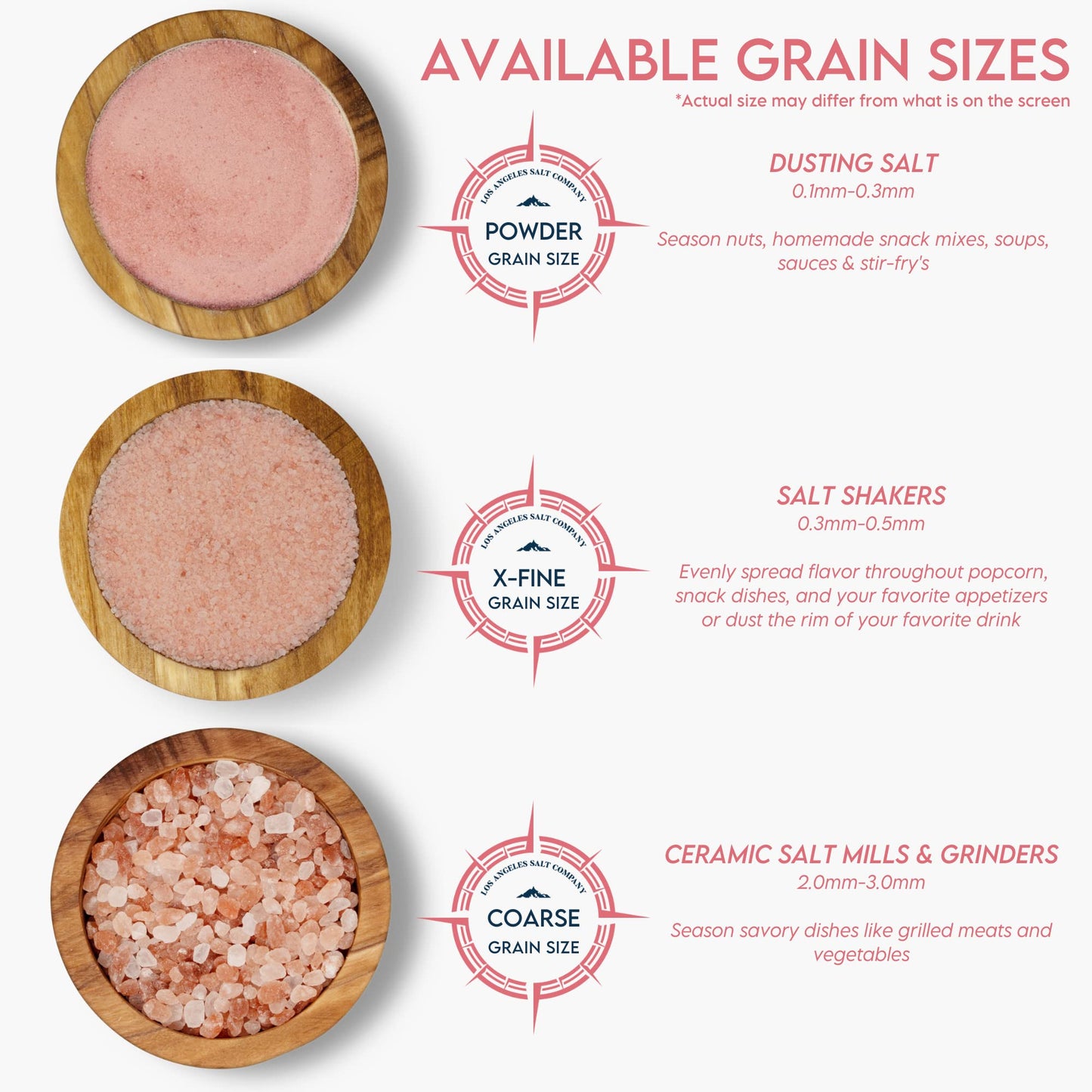 LA SALT CO Coarse Pink Himalayan Salt, 35.2 Ounce, Pure Food Grade, Vegan, Non-GMO, Kosher, 84 Trace Minerals