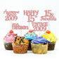 Gyufise 30Pcs Rose Gold Vintage 2009 Cupcake Toppers Glitter Happy 15Th Cheers To 15 Fabulous Sweet 15 Cupcake Picks 15Th Birthd
