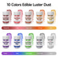 Cakestar Edible Glitter, 10 Colors Luster Dust Edible, Food Grade Shimmer Dust, Edible Glitter Powder for Drinks, Baking, Strawb