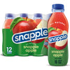Snapple Apple Juice Drink, 16 Fl Oz Recycled Plastic Bottle, Pack Of 12