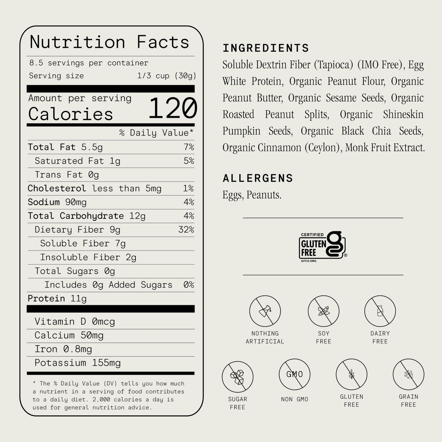 Julian Bakery ProGranola Cereal | Peanut Butter Cluster | 11g Protein | 3 Net Carbs | Gluten-Free | Grain-Free | 9oz (3 PACK)