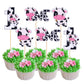 Rsstarxi Cupcake Toppers - 36 Pack Cow Farm Animals for 1st Birthday Baby Shower, Paper, Design 2, Model XM250-one