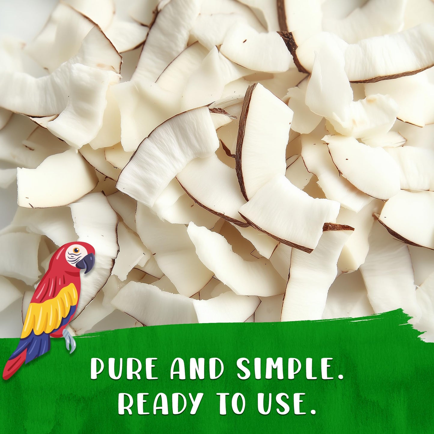 Curious Bird Extra Thick Coconut Chips - Unsweetened - Sulfite Free - 8 Ounces