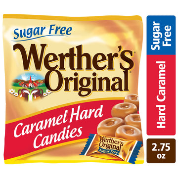 Werther'S Original Hard Sugar Free Caramel Candy, 2.75 Oz Bags (Pack Of 12)