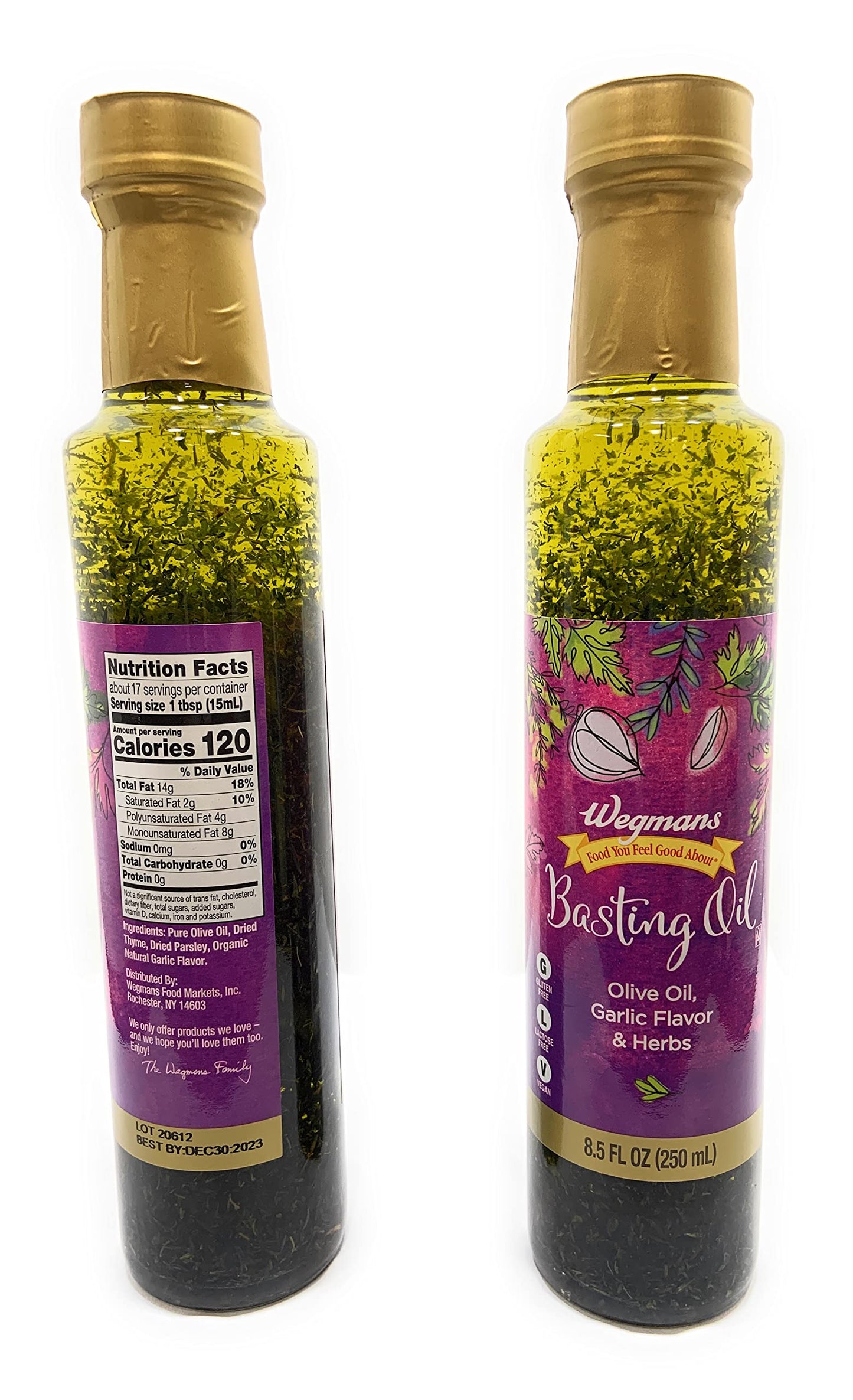 Wegmans Basting Oil, Garlic and Herb 2-Pack (8.5oz each)