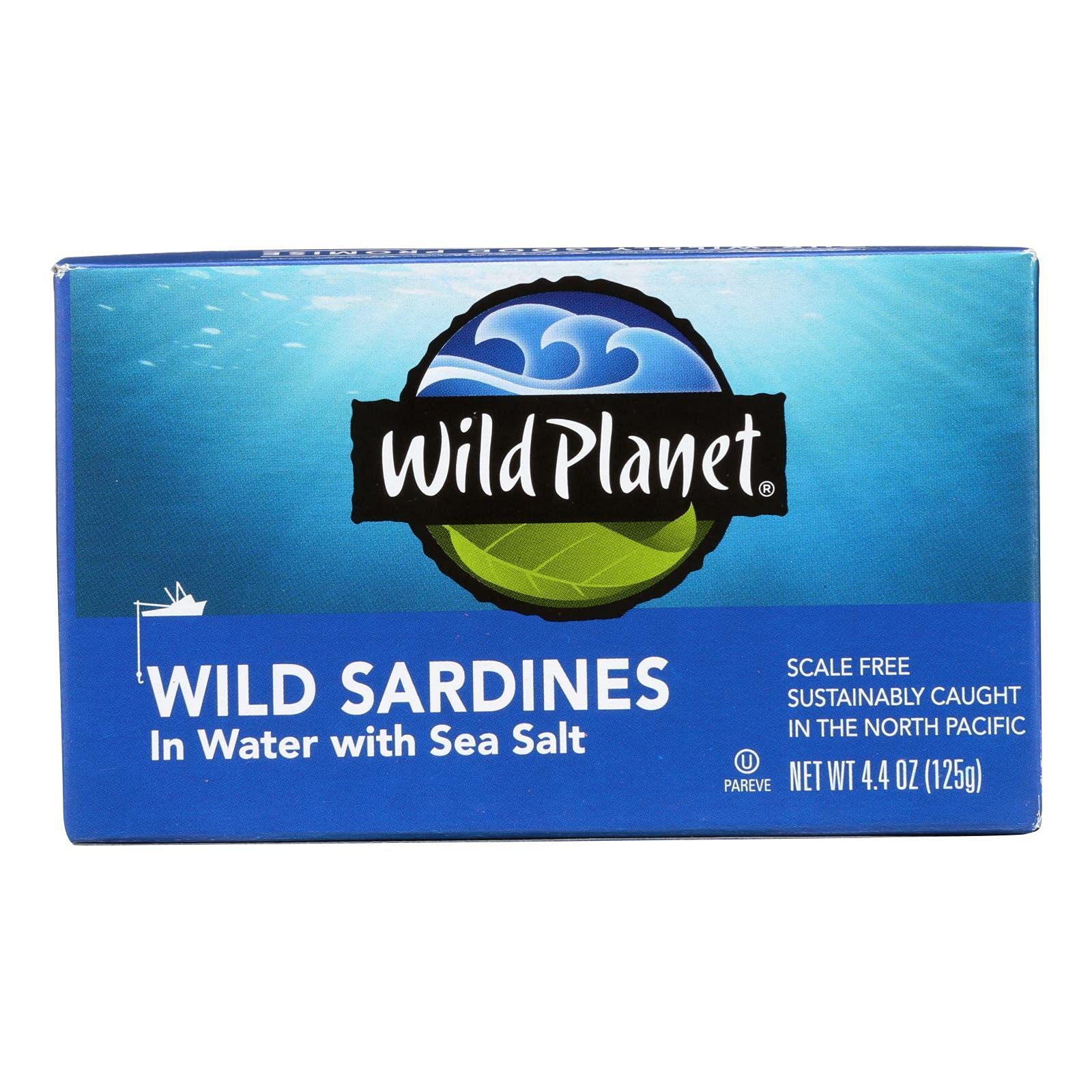 Wild Planet Wild Sardines in Spring Water - Case of 12-4.375 oz.12