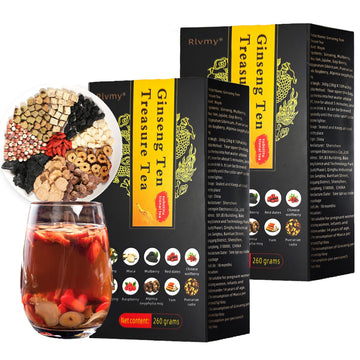 20 Pack Flavor Blendseng Ten Treasures Tea  Chinese Herbal Kidney Detox Tea For Men & Women  10 Precious Ingredients Formula (2 Boxes 20 Bags)