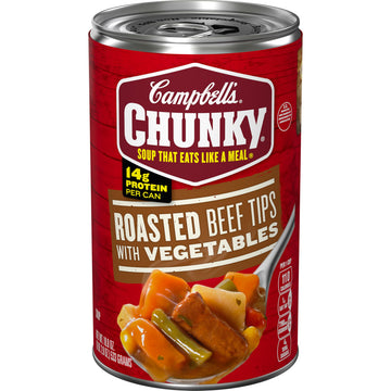Campbells Chunky Soup, Roast Beef Tips With Vegetables Soup, 18.8 Oz Can