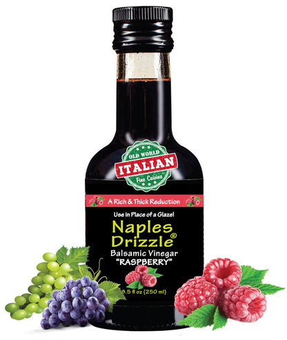 RASPBERRY - Rich, Extra Thick Balsamic Vinegar REDUCTION, No Added Sugar or Thickeners, Better-Than-Glaze Balsamic Vinegar (Rasp