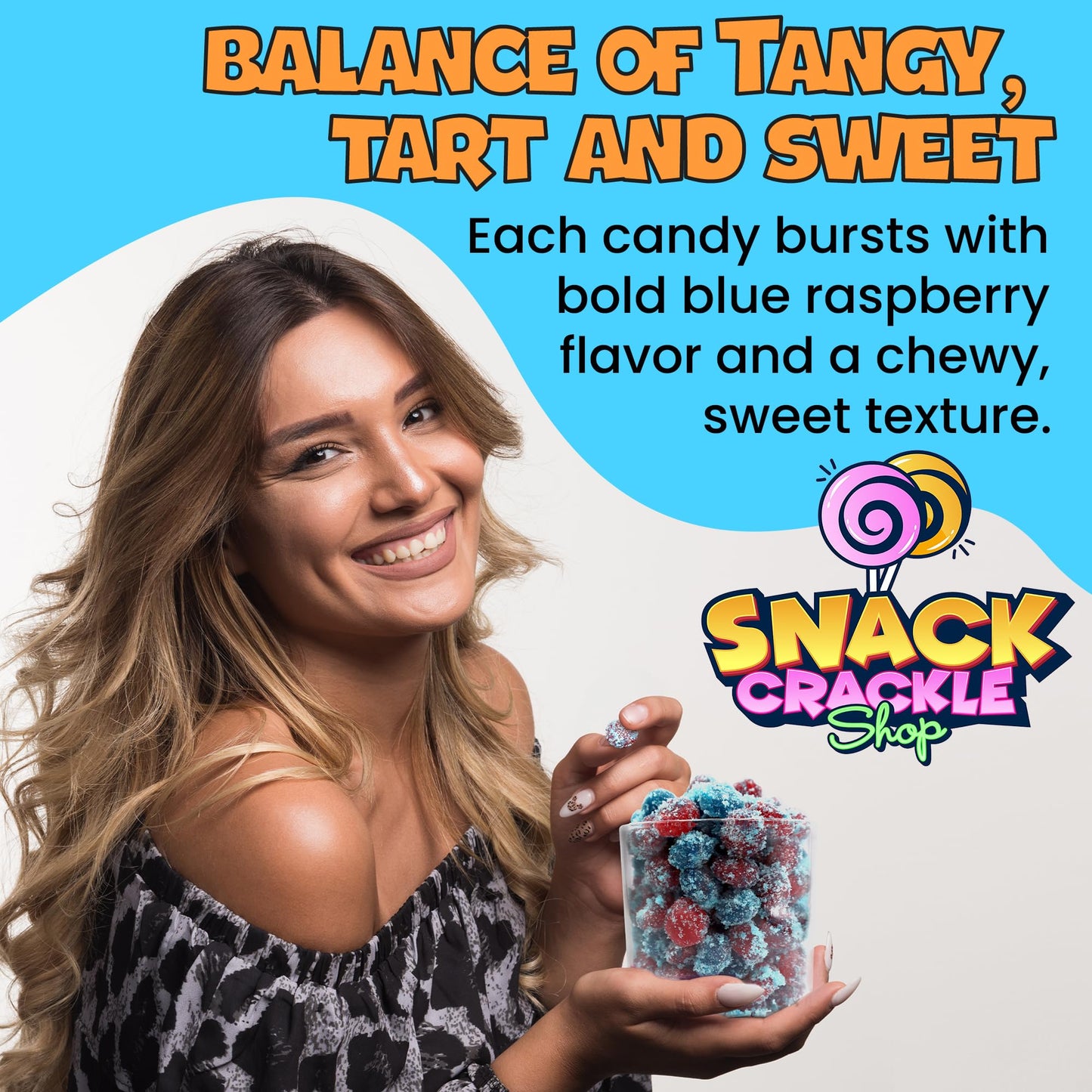Snack Crackle Shop Sour Blue Raspberry Gushers, Best Gushers, Best Flavourful Gummies, Irresistible Extra Yummy Gummy Candy, Blu