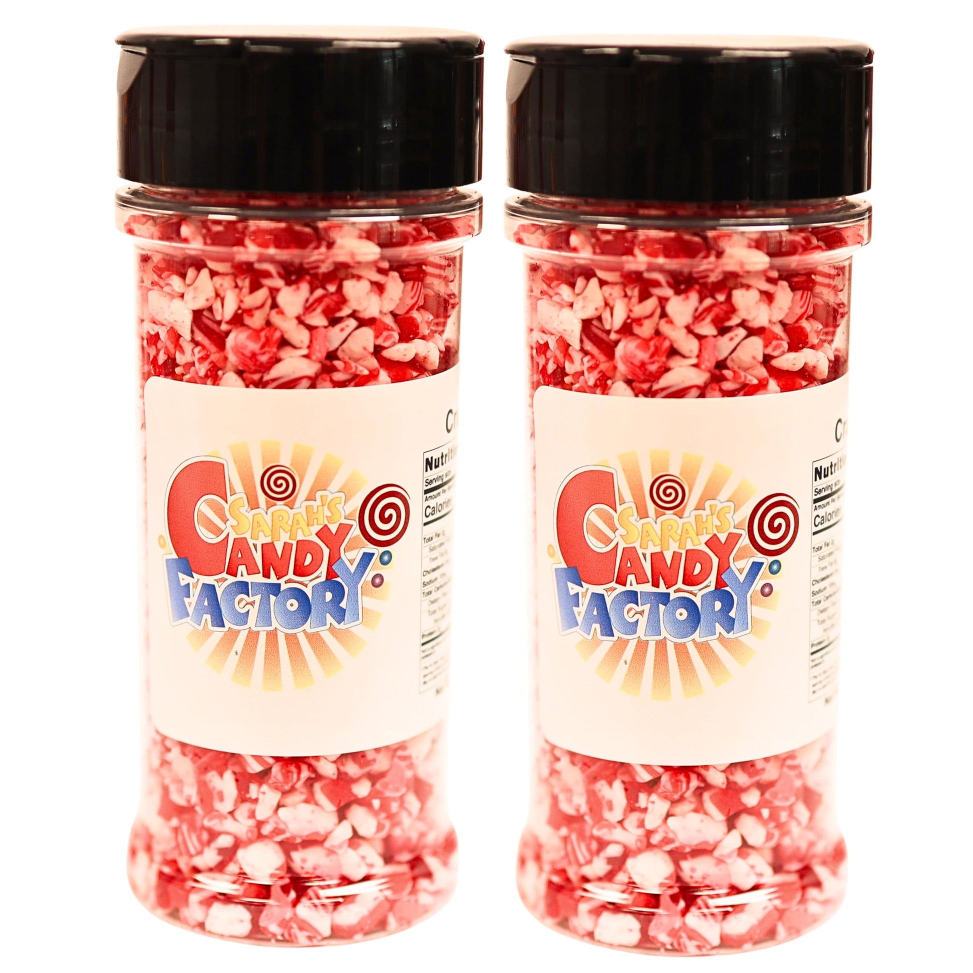 Crushed Peppermint Candy Pieces 5.1 Oz  2 Pack  Red & White  Mint Flavored Bits For Baking  Toppings  Decorating  And Holiday Treats  In Reuseable Jar