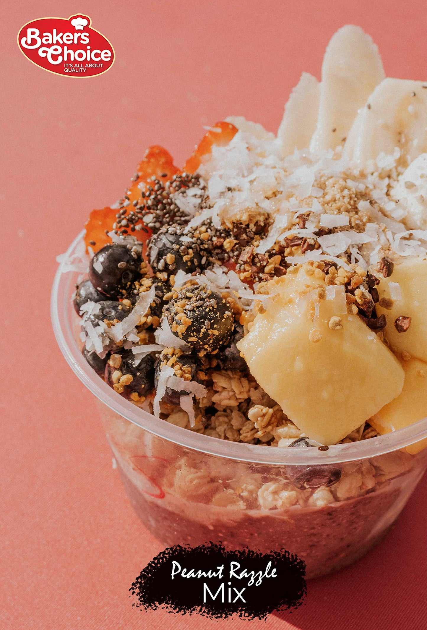 Peanut Razzle Crunch Topping - Chocolate, Caramel, Butterscotch And Peanut Mix - Sprinkles For Ice Cream Sundae Toppings - 7 Oz. - Dairy Free, Kosher - Baker’S Choice
