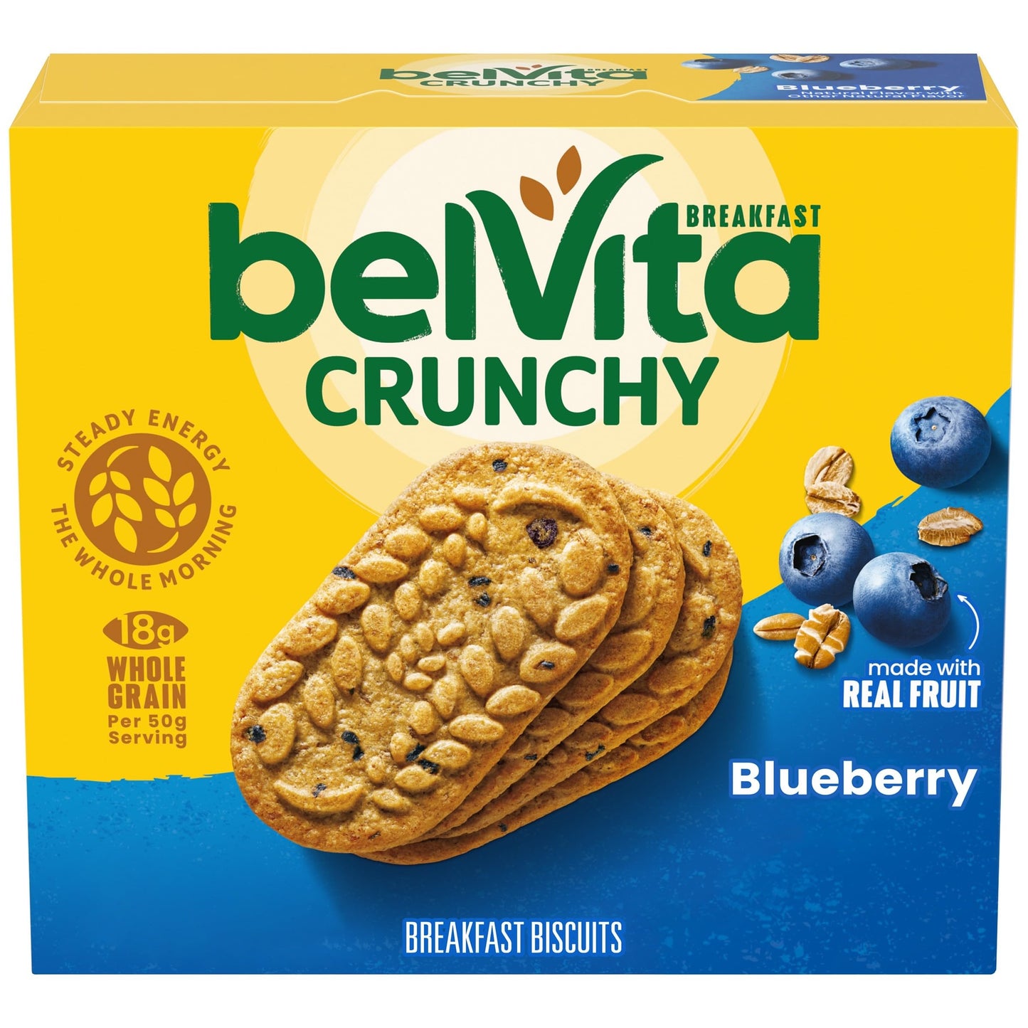 Belvita Blueberry Breakfast Biscuits, 5 Packs (4 Biscuits Per Pack)