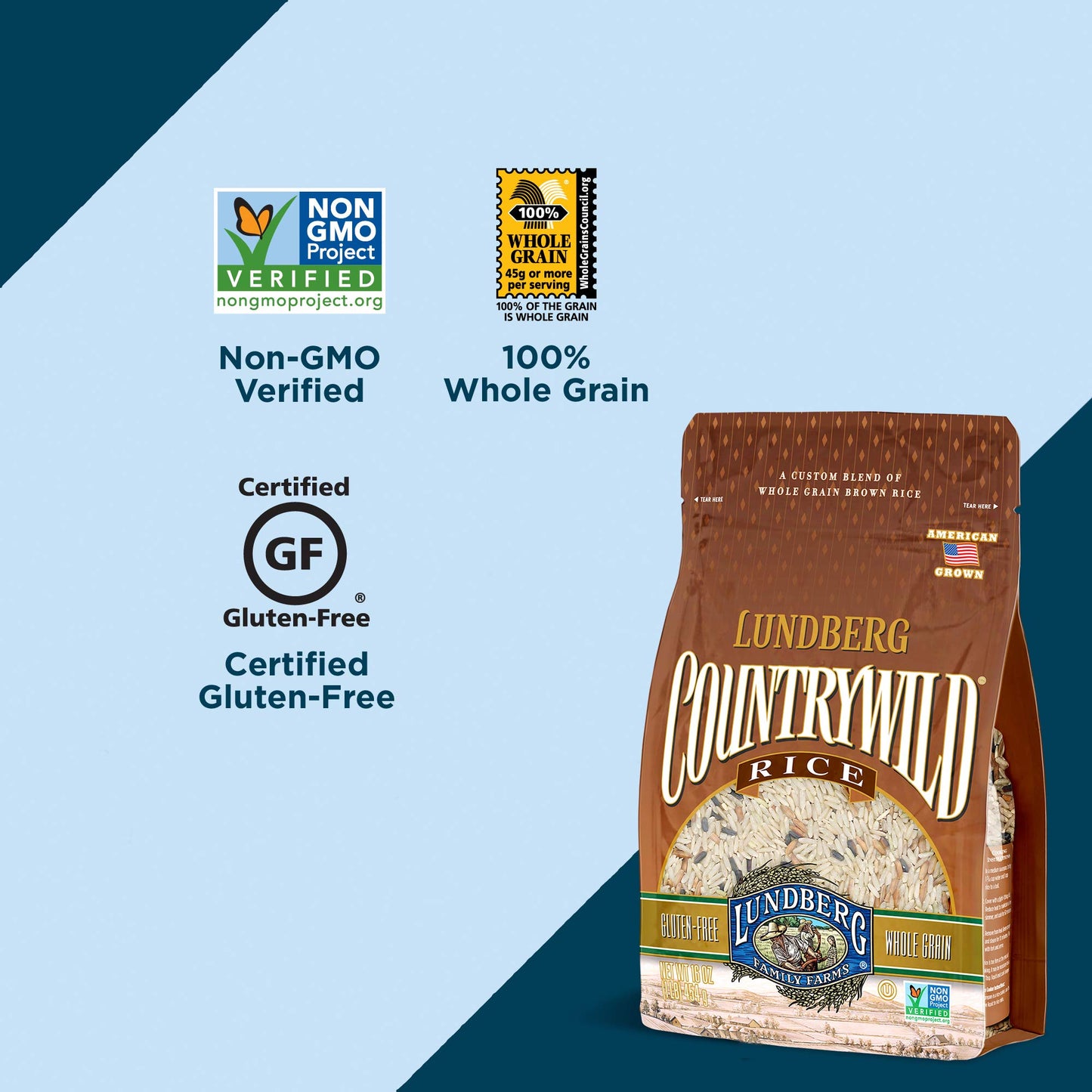 Lundberg Family Farms Gourmet Countrywild Whole Grain Brown Rice, Packaging May Vary, 400 Ounce (Pack of 1)