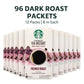Starbucks VIA Instant Dark Roast Coffee, French Roast, 100% Arabica, 96 Packets (12 Boxes), 0.11 Ounce Each