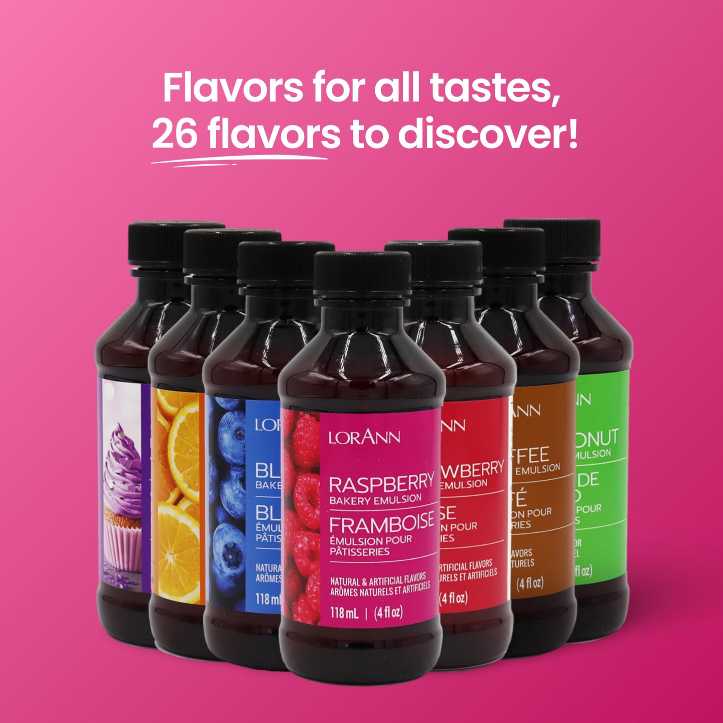 LorAnn Oils Raspberry Bakery Emulsion: True Essence, Ideal for Boosting Fruit Tones in Cakes, Cookies & Desserts, Gluten-Free, K