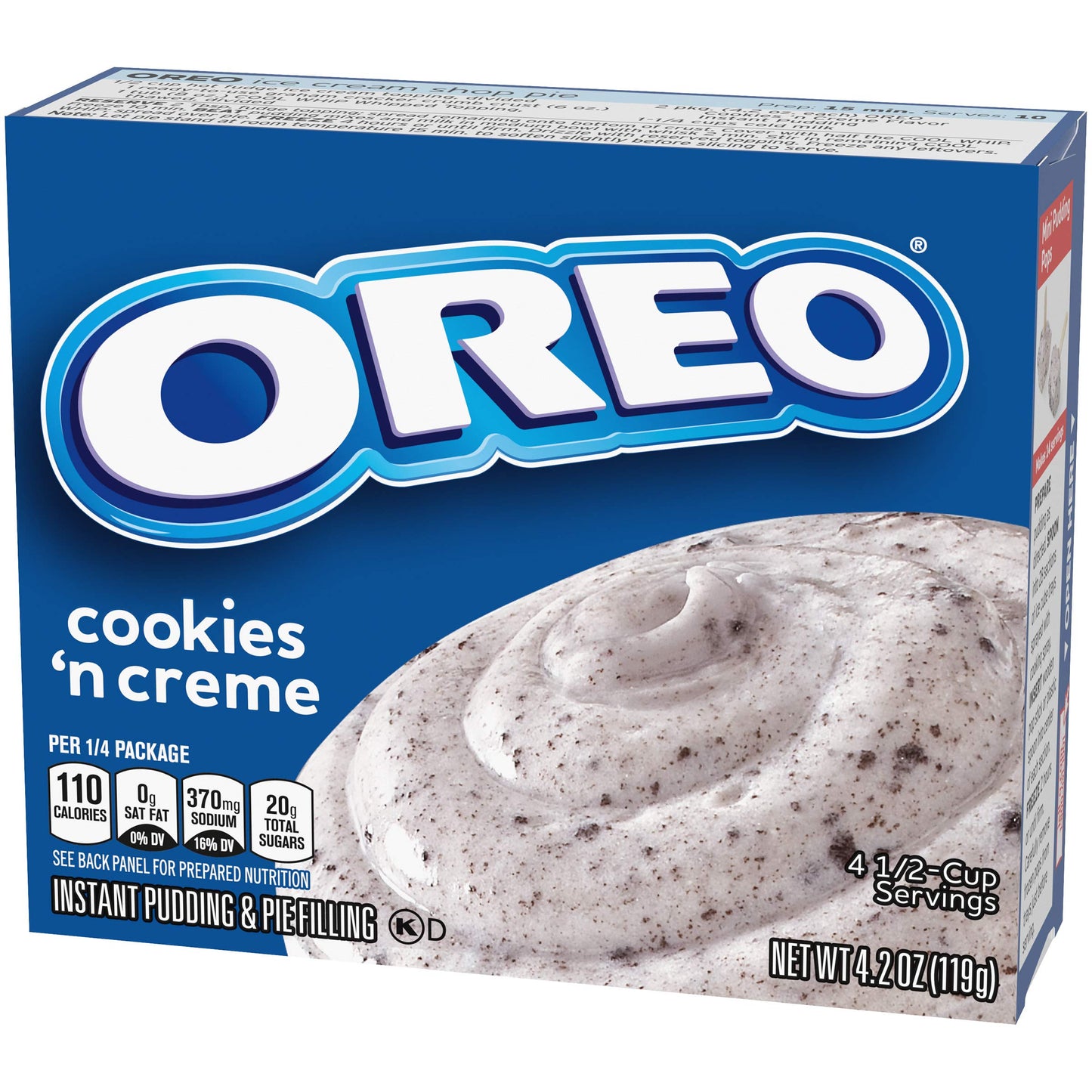 Jell-O Oreo Cookies 'N Creme Instant Pudding Mix, 4.2 Oz