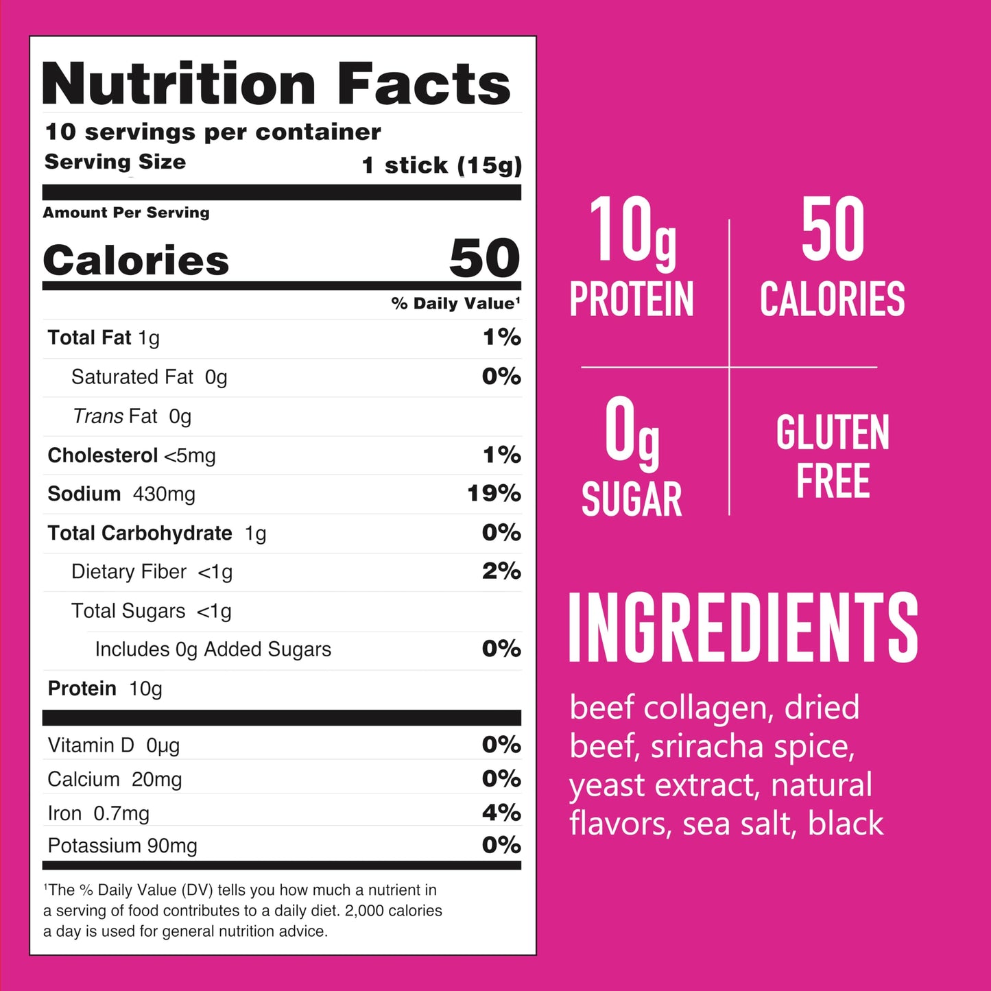 Lonolife Sriracha Beef Bone Broth Powder Mix | Grass-Fed, 10G Protein | Collagen-Rich, Keto & Paleo Friendly | Natural Ingredien