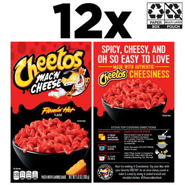 Cheetos Mac & Cheese Flamin Hot 5.6oz Boxes (Pack of 12)