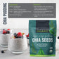 Viva Naturals Organic Chia Seeds 1 LBs - Plant-Based Omega-3 and Vegan Protein, Non-GMO Chia Seeds Organic Perfect for Smoothies