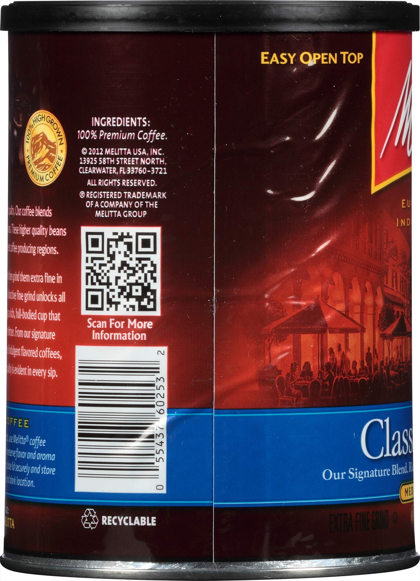 Melitta Classic Blend Medium Roast Ground Coffee, 23-Ounce Cans (Pack of 2)