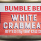 Bumble Bee White Flake Crab Meat in Water, 6 oz Can - 14g Protein & 1g Carb Per Serving - Wild Caught, Flaky, Drain Before Use,