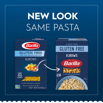 Barilla Gluten Free Elbows Pasta, 12 Ounce (Pack Of 8) - Non-Gmo Gluten Free Pasta Made With Blend Of Corn & Rice - Vegan Pasta