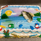 Mini Pond Assortment Fishing Topper- 9 pcs Lily Pad, Cattails, Frogs Edible Icing Cake Decoration Topper by BakersDozenToGo (Cho