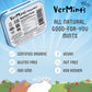 Organic Breath Mints by VerMints, PepperMint Flavor, All Natural, Non-GMO, Nut Free, Gluten Free, Vegan, KSA Kosher, Pack of 6,